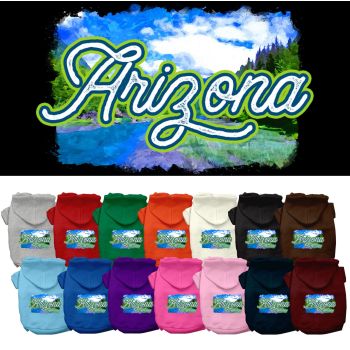Pet Dog & Cat Screen Printed Hoodie for Medium to Large Pets (Sizes 2XL-6XL), "Arizona Summer"