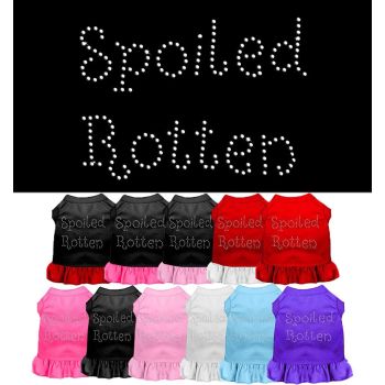 Pet Dog & Cat Dress Rhinestone, "Spoiled Rotten"