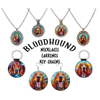 Bloodhound Jewelry - Stained Glass Style Necklaces, Earrings and more!