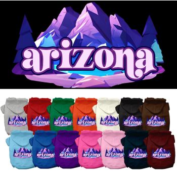 Pet Dog & Cat Screen Printed Hoodie for Medium to Large Pets (Sizes 2XL-6XL), "Arizona Alpine Pawscape"