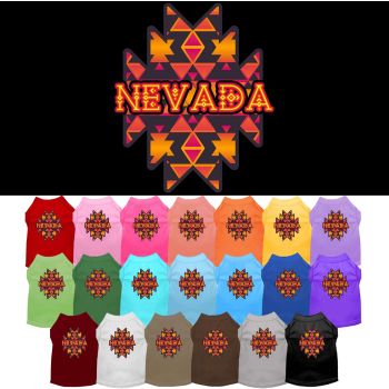 Pet Dog & Cat Screen Printed Shirt for Small to Medium Pets (Sizes XS-XL), "Nevada Navajo Tribal"