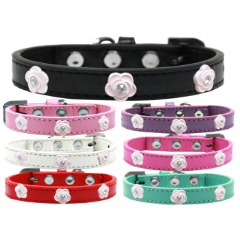 Dog, Puppy & Pet Widget Collar, "Light Pink Roses"