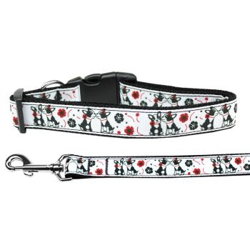 Pet Dog & Cat Nylon Collar or Leash, "French Love"