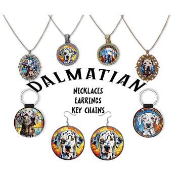 Dalmatian Jewelry - Stained Glass Style Necklaces, Earrings and more!