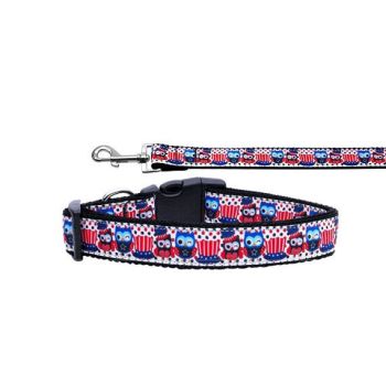 Pet Dog & Cat Nylon Collar or Leash, "Proud Owls"