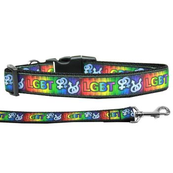 Pet Dog & Cat Nylon Collar or Leash, "LGBT"