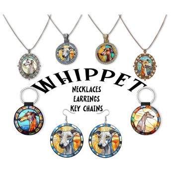 Whippet Jewelry - Stained Glass Style Necklaces, Earrings and more!