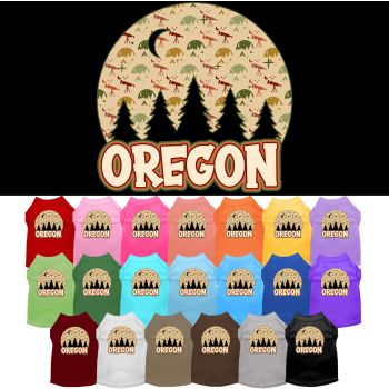 Pet Dog & Cat Screen Printed Shirt for Medium to Large Pets (Sizes 2XL-6XL), "Oregon Under The Stars"