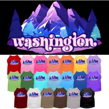 Pet Dog & Cat Screen Printed Shirt, "Washington Alpine Pawscape"