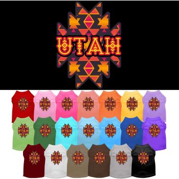 Pet Dog & Cat Screen Printed Shirt for Medium to Large Pets (Sizes 2XL-6XL), "Utah Navajo Tribal"
