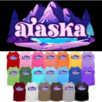 Pet Dog & Cat Screen Printed Shirt, "Alaska Alpine Pawscape"