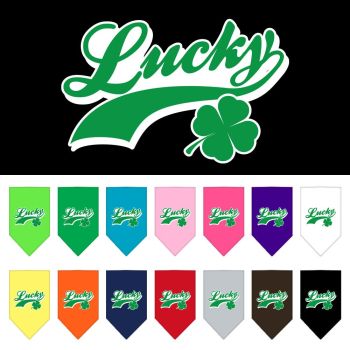 Pet and Dog Bandana Screen Printed, "Lucky Swoosh"
