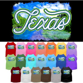 Pet Dog & Cat Screen Printed Shirt for Medium to Large Pets (Sizes 2XL-6XL), "Texas Summer"