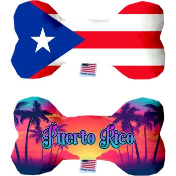 Dog Plush Bone Toys, "Puerto Rico" (Available in different pattern options)